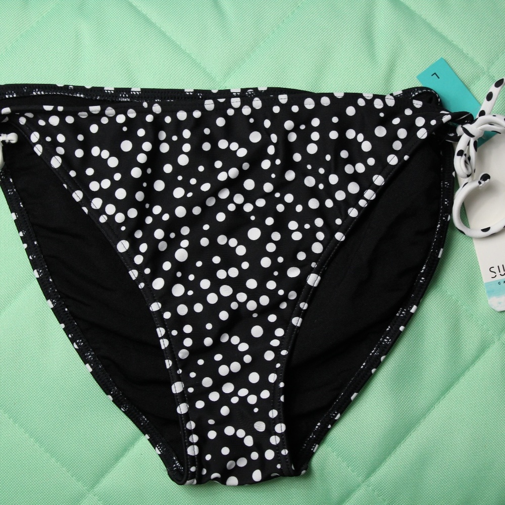 New with tags black and white bikini bottom
